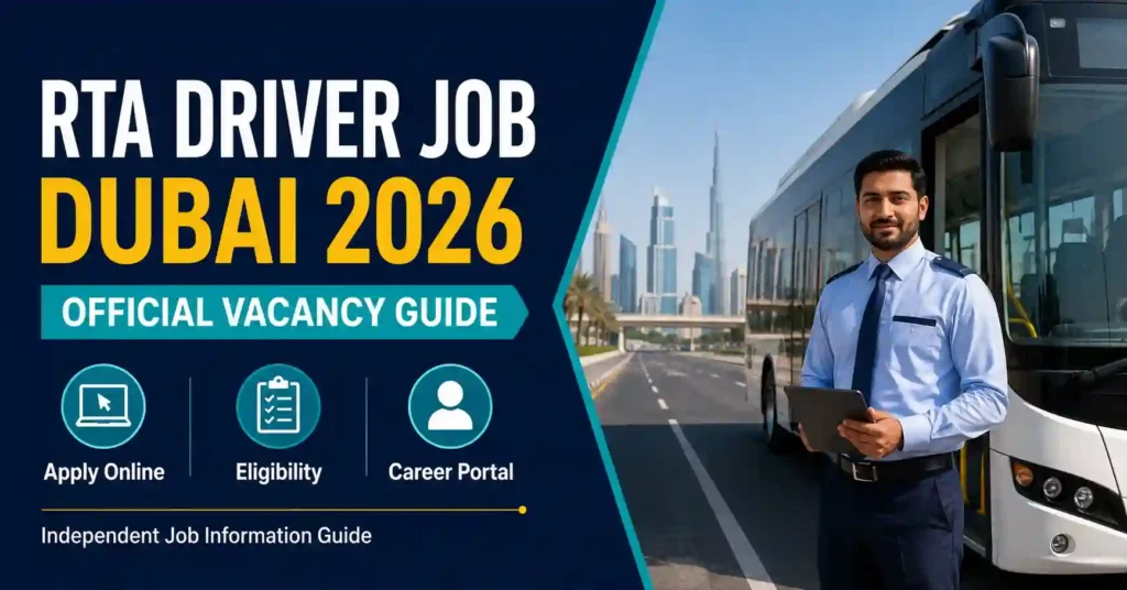 RTA Driver job vacancy in Dubai 2026 official Dubai Careers application guide