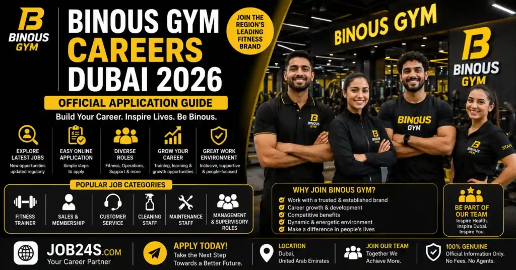 Binous Gym Careers Dubai 2026: Official Application Guide