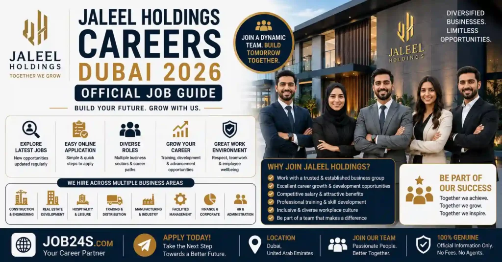 Jaleel Holdings Careers Dubai official jobs and walk-in interview verification guide 2026
