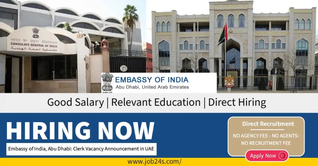 Embassy of India Abu Dhabi Careers: Clerk Position Now Open