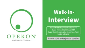 Operon Middle East Walk-In Interview in Dubai