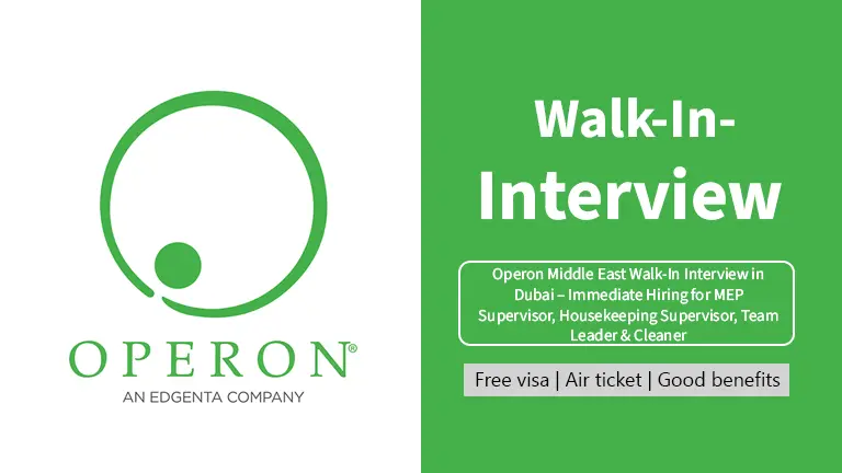 Operon Middle East Walk-In Interview in Dubai