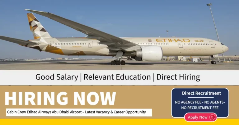 Cabin Crew Etihad Airways Abu Dhabi Airport – Latest Vacancy & Career Opportunity
