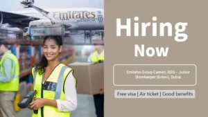 Emirates Group Careers 2026 – Junior Storekeeper (Driver), Dubai