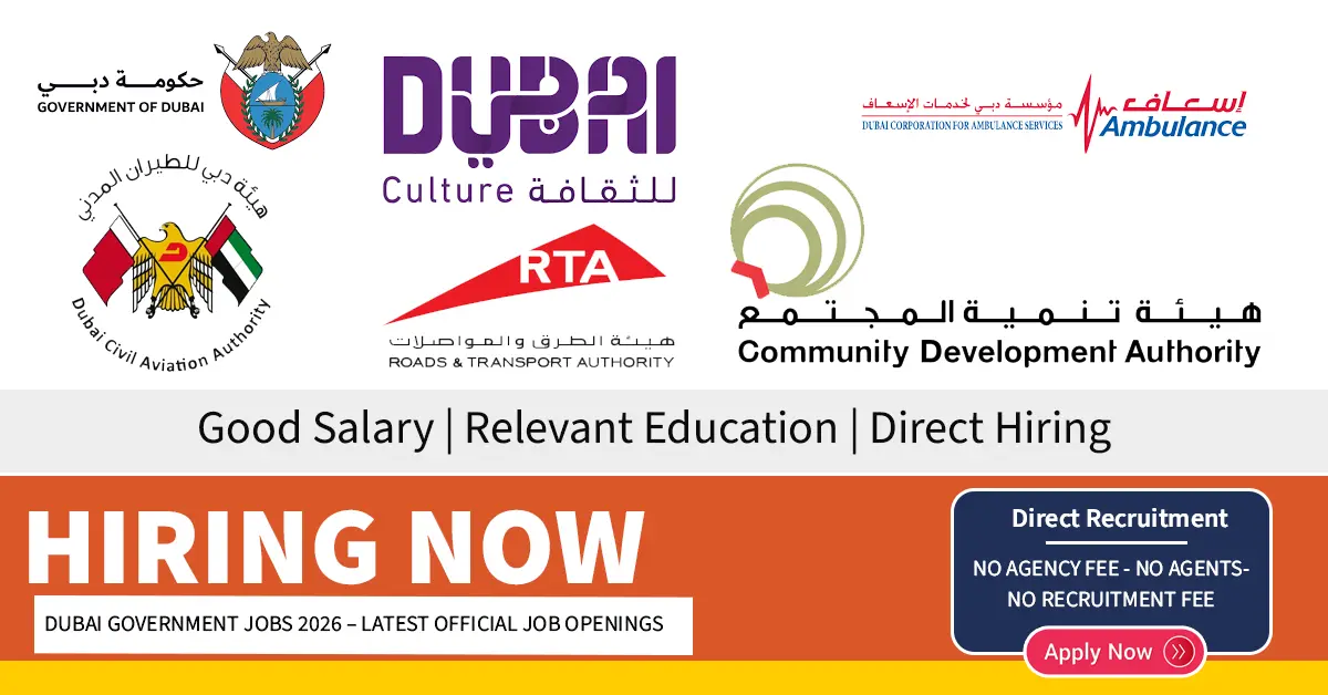 DUBAI GOVERNMENT JOBS 2026 – LATEST OFFICIAL JOB OPENINGS WITH HIGH SALARY & ZERO FEES