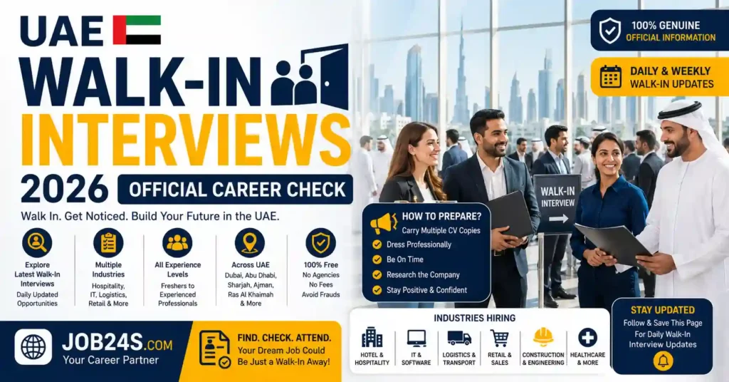 UAE Walk-In Interviews 2026