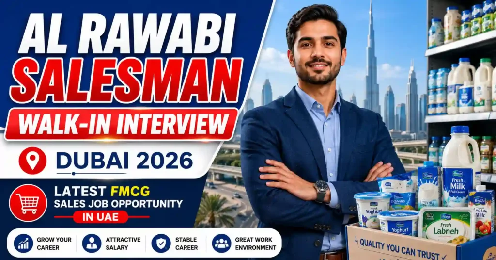 Al Rawabi Salesman Walk-in Interview in Dubai 2026 – Latest FMCG Sales Job Opportunity in UAE