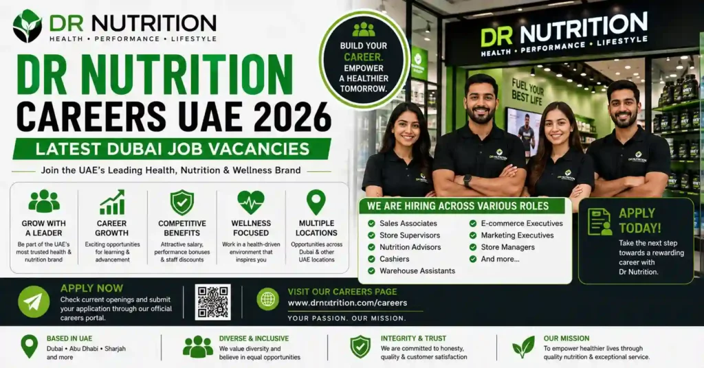 Dr Nutrition Careers UAE 2026 latest job vacancies in Dubai and Al Ain