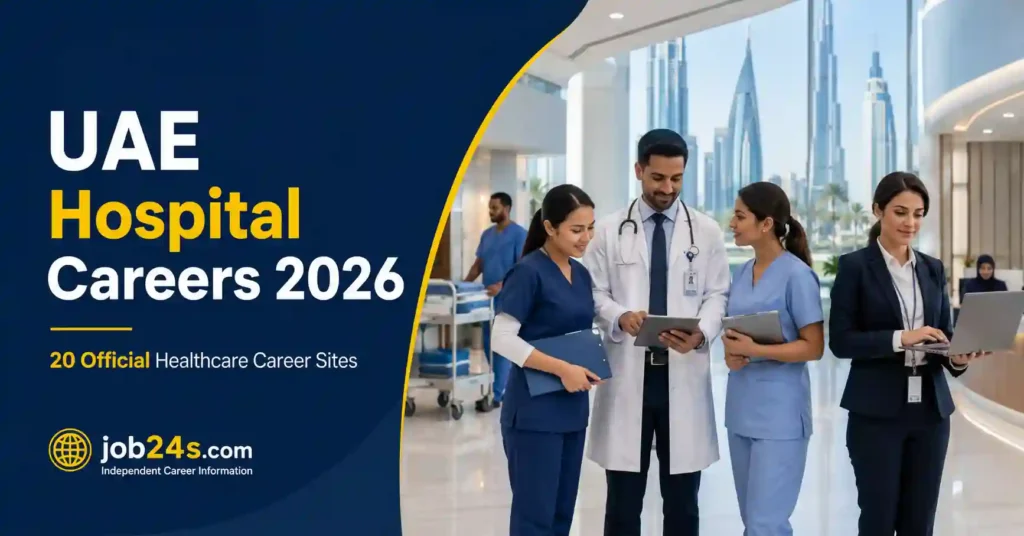 Healthcare professionals and administrative staff representing UAE hospital careers
