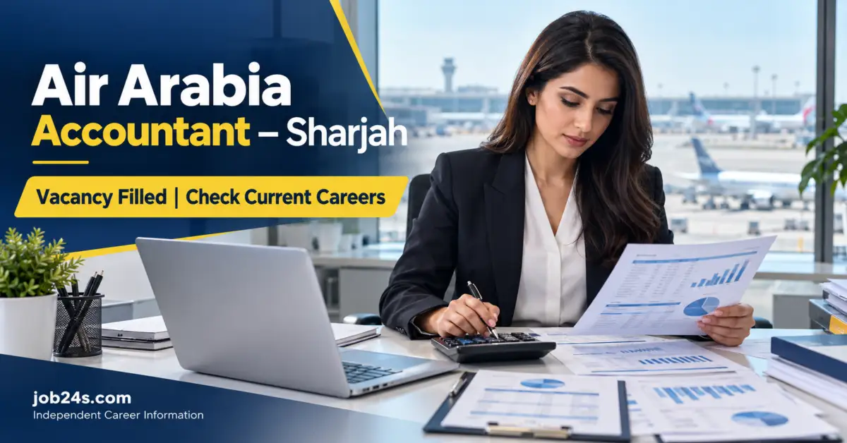 Finance professional working on accounting reports representing Air Arabia corporate careers in Sharjah